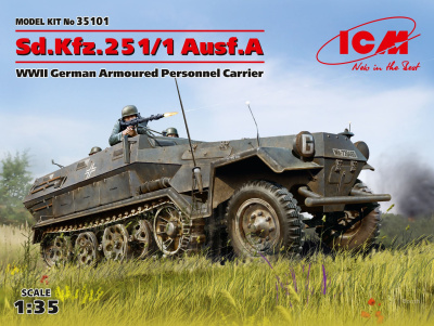 1/35 Sd_Kfz_251/1 Ausf_A_ Германский бронетранспортер ІІ МВ _ICM_ 35101_