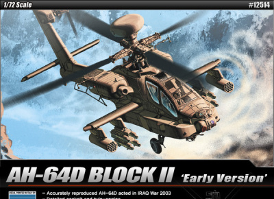 1/72 Вертолет AH-64D _Апач_ _Academy_ 12514_