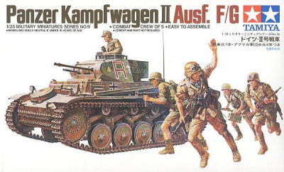 1/35 Танк PANZERKAMPFWAGEN II Ausf F/G с 20мм пушкой KWK38_ 7_92мм пул-ом MG34 и 5 фигурами _35009_