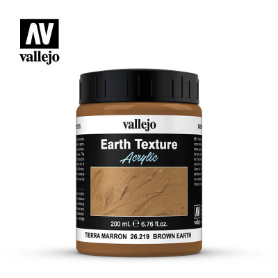 Текстурная паста Vallejo Brown Earth _коричневая земля__ акрил_ 200мл _26219_