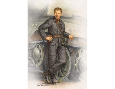 1/16 Советский танкист_ 1942 г__ 2МВ_ с фототр_ _Trumpeter_ 00701_