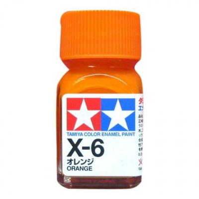 X-06 Эмаль Tamiya, Orange (оранжевая), глянец, 10мл (Tamiya, 80006)