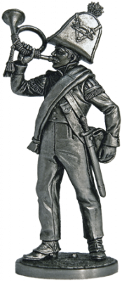 Горнист роты егерей Авангардного батальона. Брауншвейг, 1815 г (EkCastings, NAP-51)