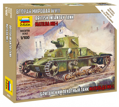 1/100 Британский танк Матильда Mk-1 _Звезда_ 6191_