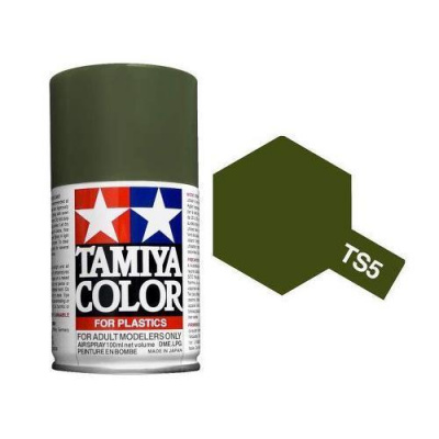 TS-5 Olive Drab - краска-спрей в баллончике 100мл. (Tamiya, 85005)