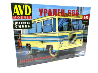 1/43 Автомобиль автобус Уралец-66Б _AVD_ 1362_