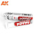 Шпатлевка AK Modeling White Putty, белая, твердая, 39гр (AK103)