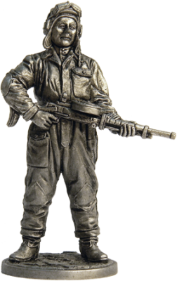 Танкист_ стрелок-радист с пулемётом ДТ_ 1943-45 гг_ СССР _WW2-13_