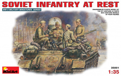 1/35 СОВЕТСКАЯ ПЕХОТА НА ОТДЫХЕ _1943-45_ _MiniArt_ 35001_