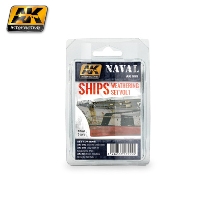 Ships Weathering Set Vol_1 _везеринг кораблей_ набор _1__ эмаль_ 3х35мл _AK555_