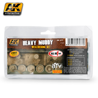 Heavy Muddy Weathering Set  _имитация сильной загрязненности__ 4 эф_ + гипс _AK077_