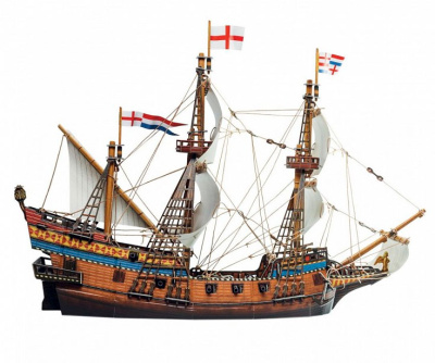 _Галеон__ сборная модель из картона _УБ_ 415_