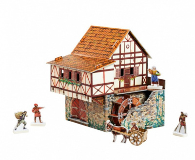 _Водяная мельница__ сборная модель из картона _УБ_ 245_