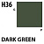 Краска акриловая Mr_Hobby Dark Green _темно-зеленая__ глянцевая_ 10 мл _H36_