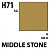 Краска акриловая Mr_Hobby Middle Stone _промежуточный каменный__ полуглянцевая_ 10 мл _H71_