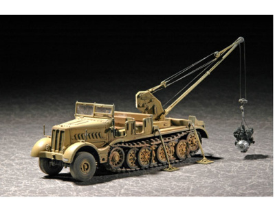 1/72 Sd_kfz_9/1 6-тонный кран на шасси 18-тонного тягача_ ранняя версия_ _Trumpeter_ 07253_