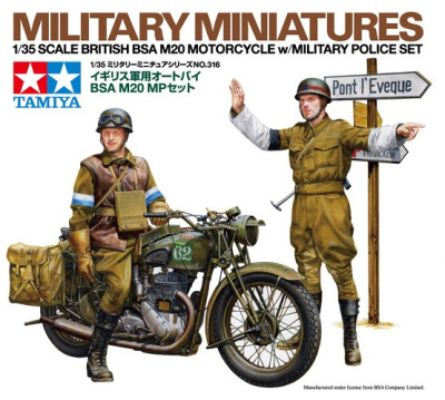 1/35 Англ_мотоцикл BSA M20 с 2-мя фиг_ _Tamiya_ 35316_