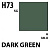 Краска акриловая Mr_Hobby Dark Green _темно-зеленый__ полуглянцевая_ 10 мл _H73_