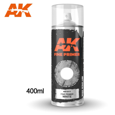 Грунтовка AK Fine Primer_ белая_ 2 распылителя в комплекте_ 400мл _AK1011_