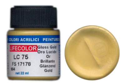 Краска Gloss Gold _глянцевая золотая__ 22мл _LC75_