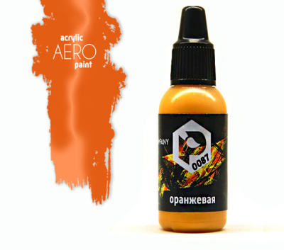 Краска Pacific88 Aero_ Оранжевая_ 18мл _0087_