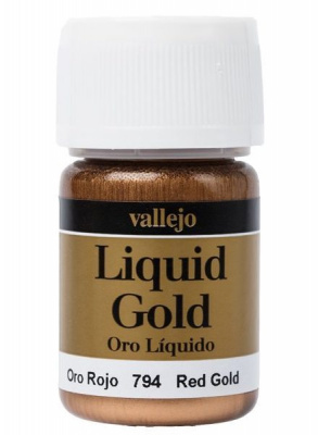 Краска Liquid Gold, Red Gold, на спиртовой основе, 35мл (Vallejo, 70794)