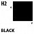 Краска акриловая Mr.Hobby Black (черный), глянцевая, 10 мл (H2)