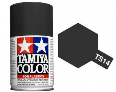 TS-14 Black (Черная) краска-спрей в баллон. 100мл. (Tamiya, 85014)