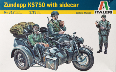 1/35 Мотоцикл Zundapp KS750 с коляской _Italeri_ 0317_