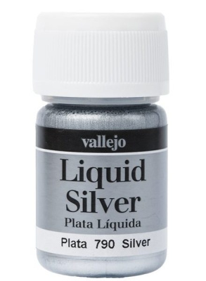 Краска Liquid Silver_ Silver_ на спиртовой основе_ 35мл _Vallejo_ 70790_