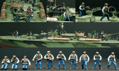 1/35 Экипаж лодки _PT Boat Crew__ 10 фигур _Italeri_ 5606_