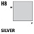 Краска акриловая Mr_Hobby Silver _серебро__ металлик_ 10 мл _H8_