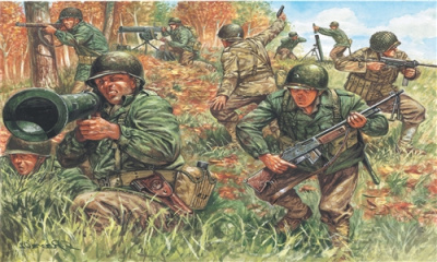 1/72 Американская пехота_ 2МВ_ 50 фигур _Italeri_ 6046_