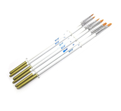 Набор кистей из синтетического волоса_ плоские  6 шт_ __ 1_ 2_ 3_ 4_ 5_ 6_ _3693_