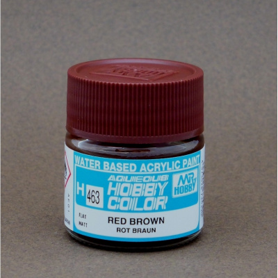 Краска акриловая Mr_Hobby RED BROWN _Красно-коричневый__ матовая_ 10 мл _H463_