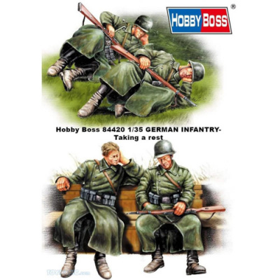 1/35 Нем. пехота на отдыхе, 4 фигуры (HobbyBoss, 84420)