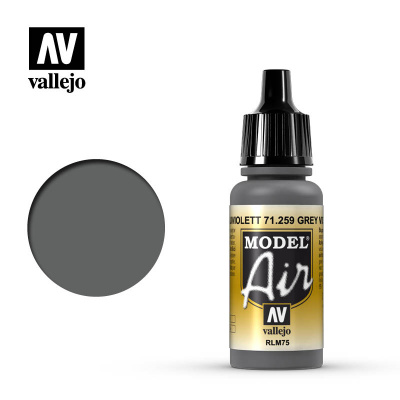 Краска Grey Violet RLM75 (серо-фиолетовый), акрил, 17мл (Vallejo, 71259)