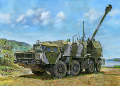 1/35 Российская 130мм САУ А-222 Берег _Trumpeter_ 01036_