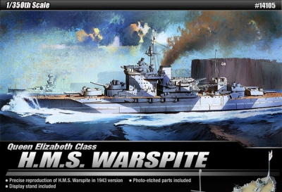 1/350 HMS Warspite_ Queen Elizabeth Class _Academy_ 14105_