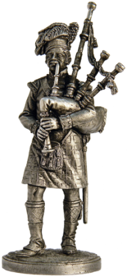 Волынщик 92-го _Гордона_ шотландского полка_ Великобритания_ 1815 г_ _NAP-4_