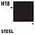 Краска акриловая Mr.Hobby Steel (сталь), металлик, 10 мл (H18)