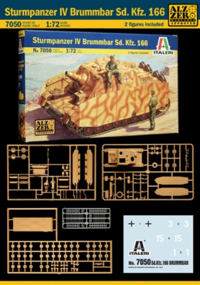 1/72 Танк  Sturmpanzer IV Brummbar Sd_ Kfz_ 166 _Italeri_ 7050_