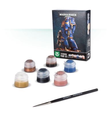 Набор красок Citadel_ Ultramarine Paint Set _6шт_ х 3мл + кисть_ _Citadel_ 60-17_