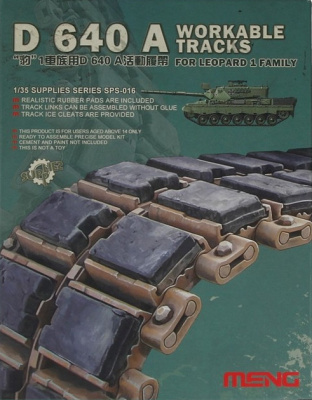 1/35 Траки D 640 для танков серии Leopard 1_ действующие _MENG_ SPS-016_