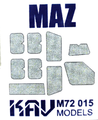 1/72 Окрасочная маска на остекление С-300_ Смерч на базе МАЗ _Modelcollect_ _KAV_ 72015_