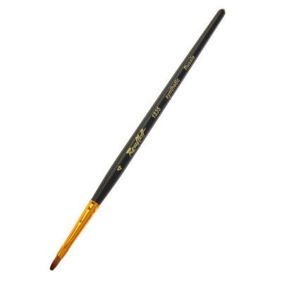 Кисть Roubloff_ плоская_ синтетика_ имитация под колонок_ 1S25_ _ 4_ кор_ ручка _ЖS3-04_05Ж_