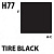 Краска акриловая Mr.Hobby Tire Black (черные покрышки), матовая, 10 мл (H77)