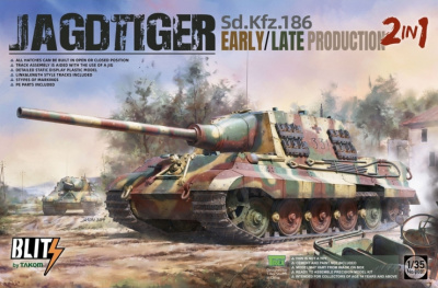 1/35 Нем_ САУ Sd_Kfz_186 Jagdtiger early/late production 2 in 1 _Takom_ 8001_