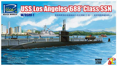 1/350 Подводная лодка USS Los Angeles 688 Class SSN w/DSRV-1 _Riich_ RN28008_