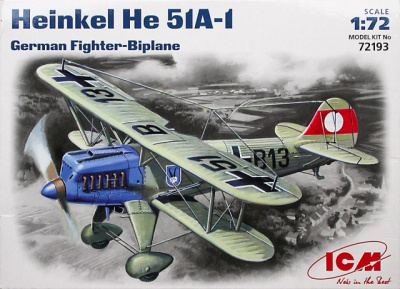 1/72 Хейнкель He51-A1 Германский истребитель-биплан _72193_